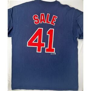 Red Sox Chris Sale #41 Men's T-shirt size Large Pre-Owned in good condition